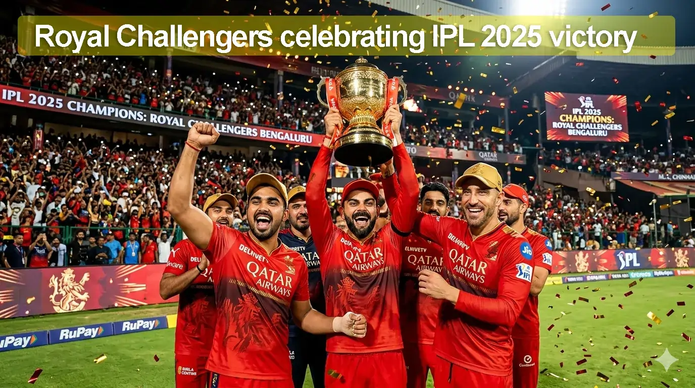 Royal Challengers Bengaluru IPL 2025 winning celebration