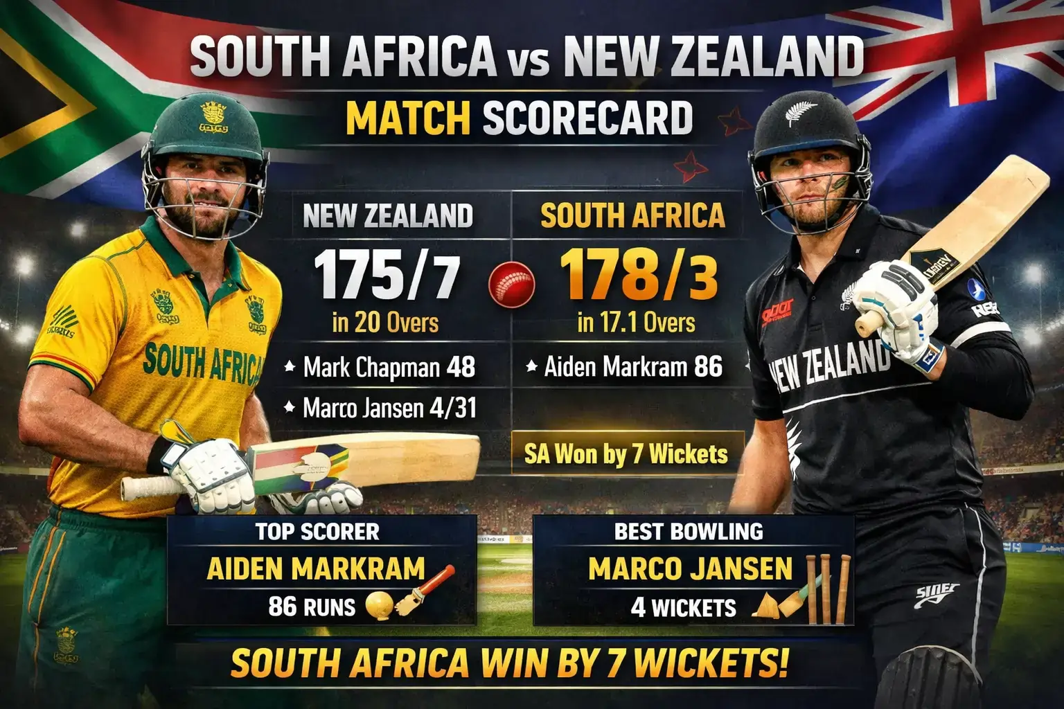 South Africa vs New Zealand