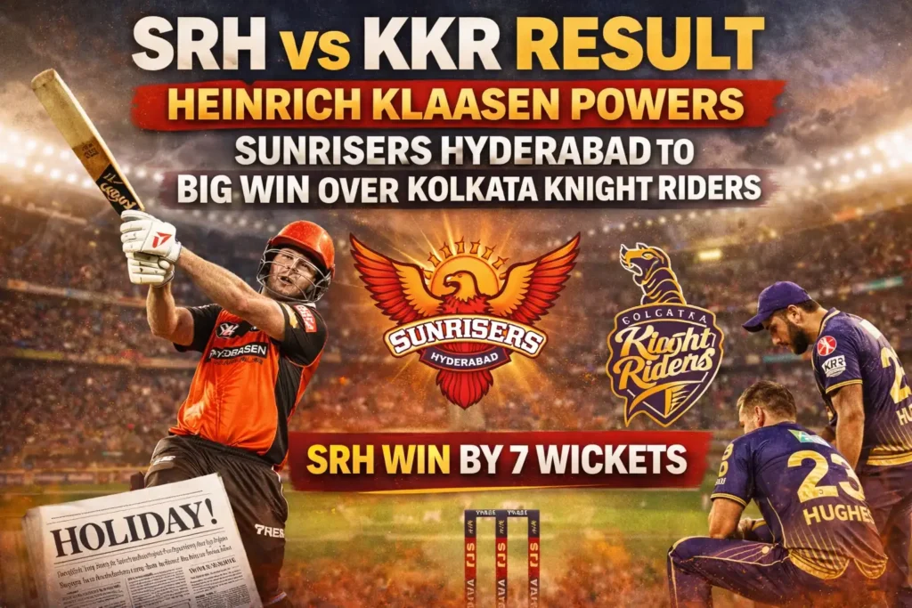 SRH vs KKR result
