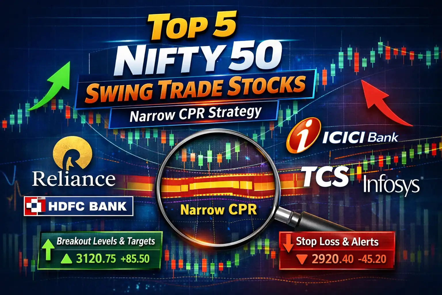 Nifty 50 swing trade stocks narrow CPR
